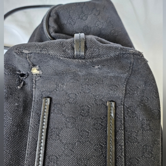 GUCCI tote black denim interlocking G Vintage - Picture 13 of 15